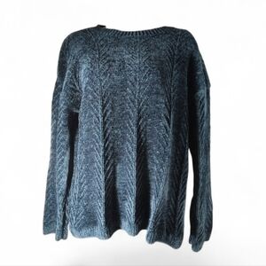 Orvis Blue Cowl Neck Sweater
